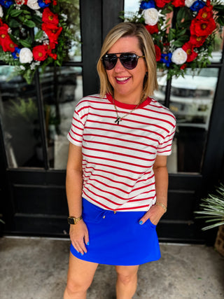 Red Classic Line Tee