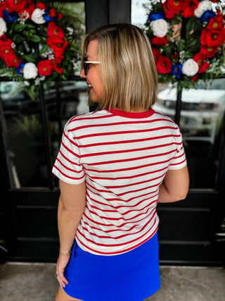 Red Classic Line Tee