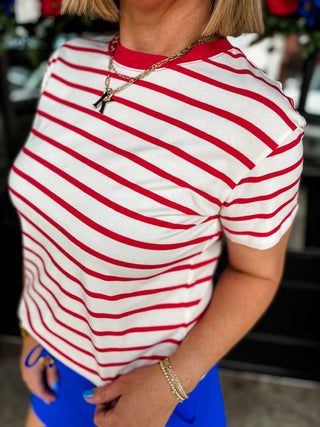 Red Classic Line Tee