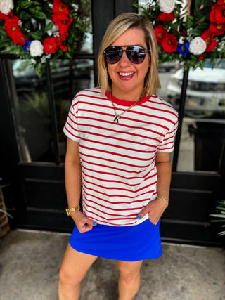 Red Classic Line Tee