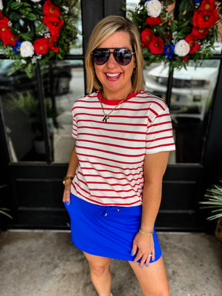 Red Classic Line Tee