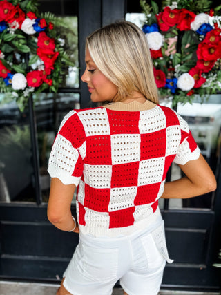 Cherry Picnic Crochet Top