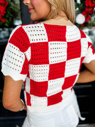 Cherry Picnic Crochet Top