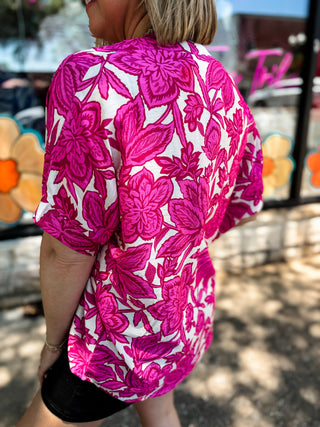 Pink Paradise Floral Top