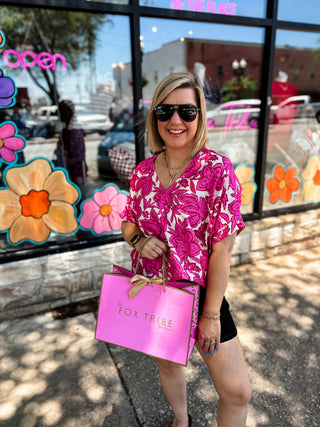 Pink Paradise Floral Top