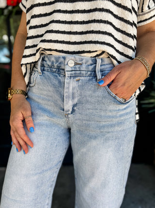 Relaxed Crop Barrel Jeans | Risen