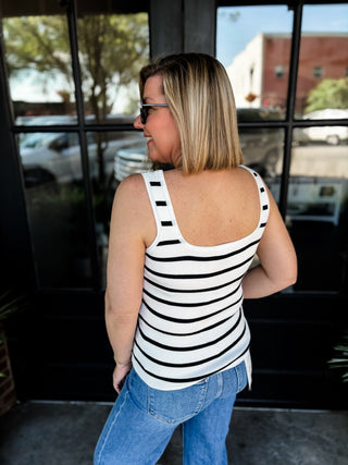 Contour Stripe Tank Top