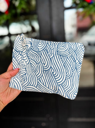 Tidal Waves Handcrafted Zipper Pouch