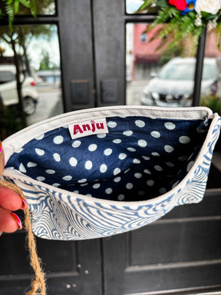 Tidal Waves Handcrafted Zipper Pouch