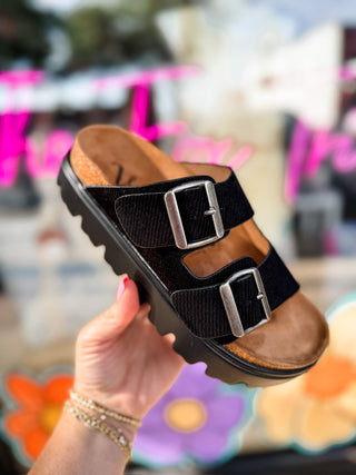 Black Chunky Platform Sandal | Very G
