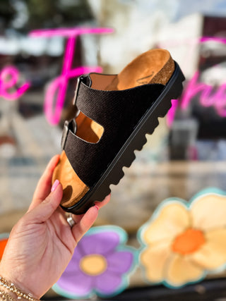 Black Chunky Platform Sandal | Very G