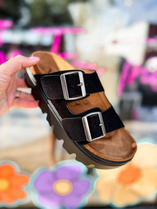 Black Chunky Platform Sandal | Very G