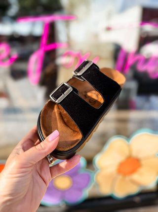 Black Chunky Platform Sandal | Very G