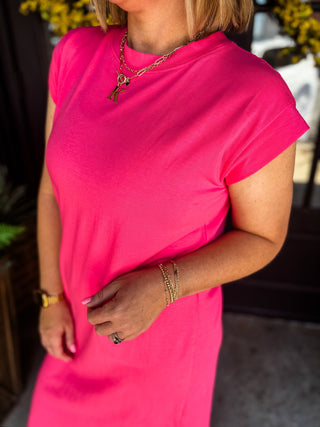 Fuchsia Easy Breezy Midi Dress