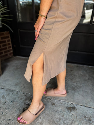 Ash Mocha Easy Breezy Midi Dress
