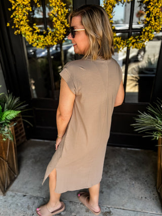 Ash Mocha Easy Breezy Midi Dress