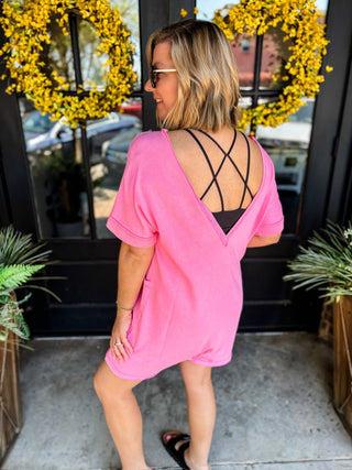 Pink Weekend Wander Romper