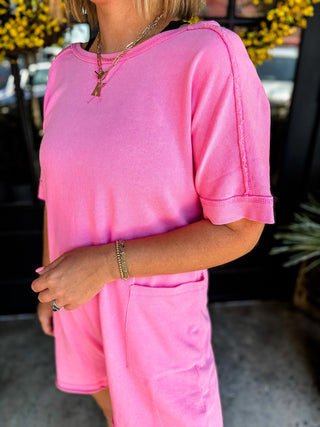 Pink Weekend Wander Romper