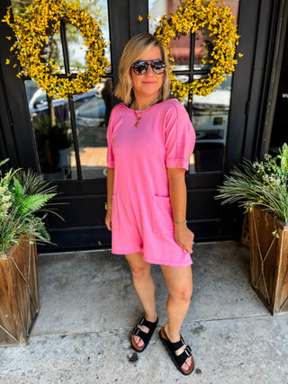 Pink Weekend Wander Romper