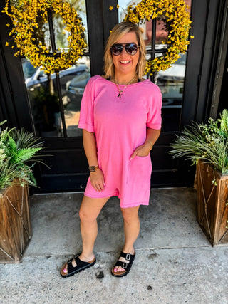 Pink Weekend Wander Romper