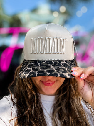 Leopard Mommin' Embroidered Hat