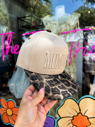 Leopard Mommin' Embroidered Hat