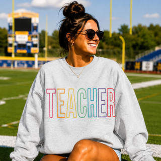 TEACHER Dot Embroidered Sweatshirt