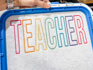 TEACHER Dot Embroidered Sweatshirt