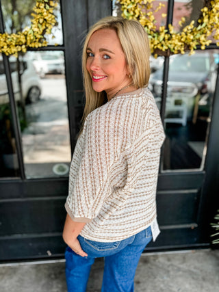 Taupe Willow Point Top