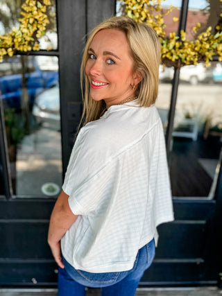 White Sutton Textured Top