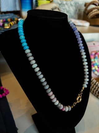 Morning Sky Glass Beaded Necklace