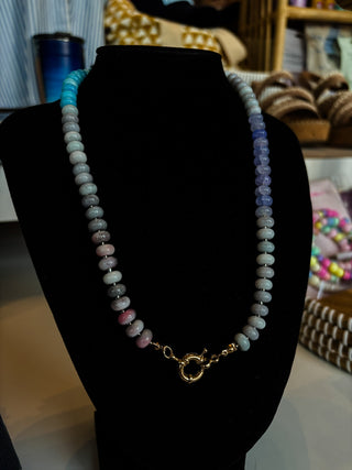 Morning Sky Glass Beaded Necklace