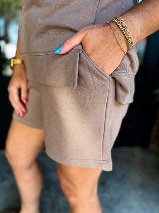 Taupe Raw Edge Runaround Set
