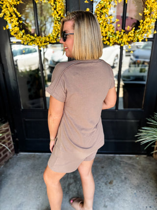 Taupe Raw Edge Runaround Set