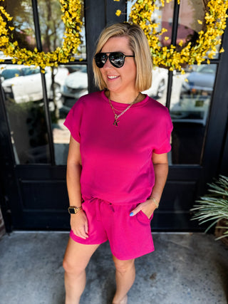 Plum Pink Sunday Reset Ribbed Set