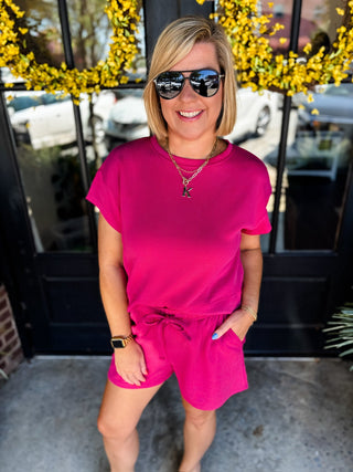 Plum Pink Sunday Reset Ribbed Set