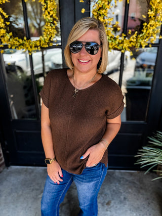 Brown Crossroads Sweater Top
