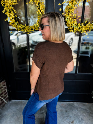 Brown Crossroads Sweater Top