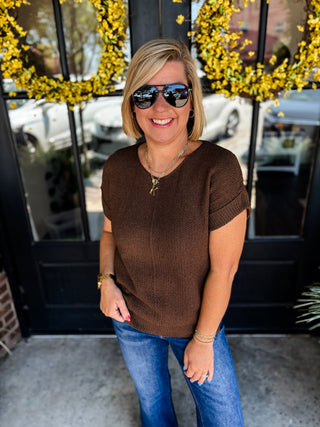 Brown Crossroads Sweater Top