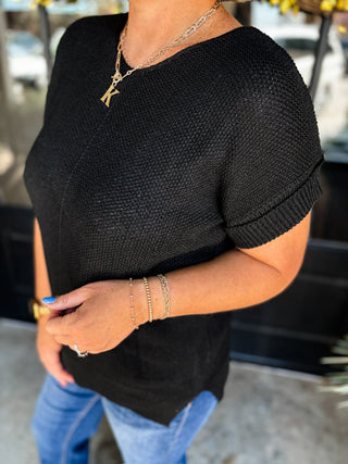 Black Crossroads Sweater Top