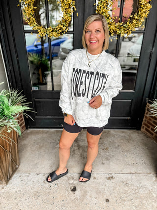 Forest City Oversized Camo Mockneck Sweatshirt