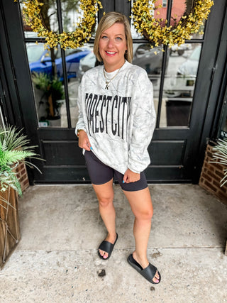 Forest City Oversized Camo Mockneck Sweatshirt