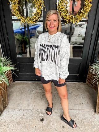 Forest City Oversized Camo Mockneck Sweatshirt