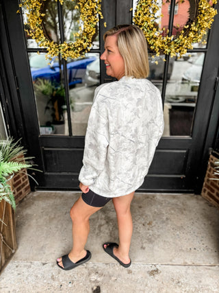 Forest City Oversized Camo Mockneck Sweatshirt