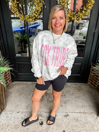 Fox Tribe Oversized Camo Mockneck Sweatshirt