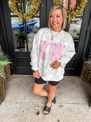 Fox Tribe Oversized Camo Mockneck Sweatshirt