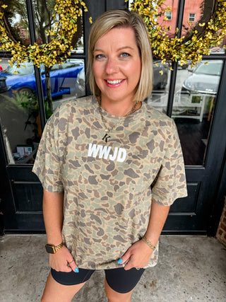 WWJD Duck Camo Graphic Tee