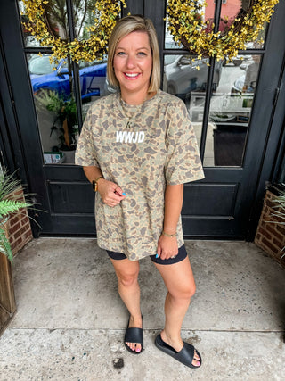 WWJD Duck Camo Graphic Tee