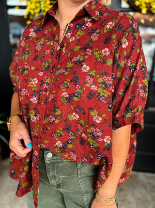 Maple Bloom Blouse Top