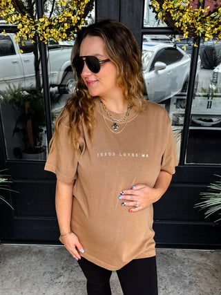 Jesus Loves Me & You Camel Tee